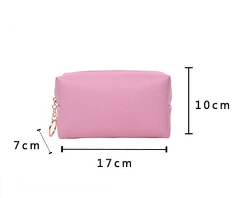 PU Leather Makeup Bag Cosmetic Zipper Pouch with Lining inside 50-Pack