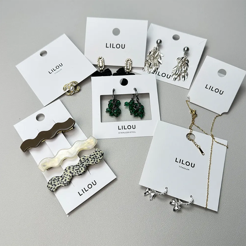 Custom Earring Necklace Jewelry Cards with Logo-1000Pieces