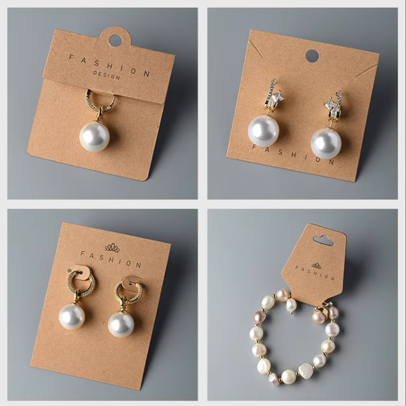 Custom Earring Necklace Jewelry Cards with Logo-1000Pieces