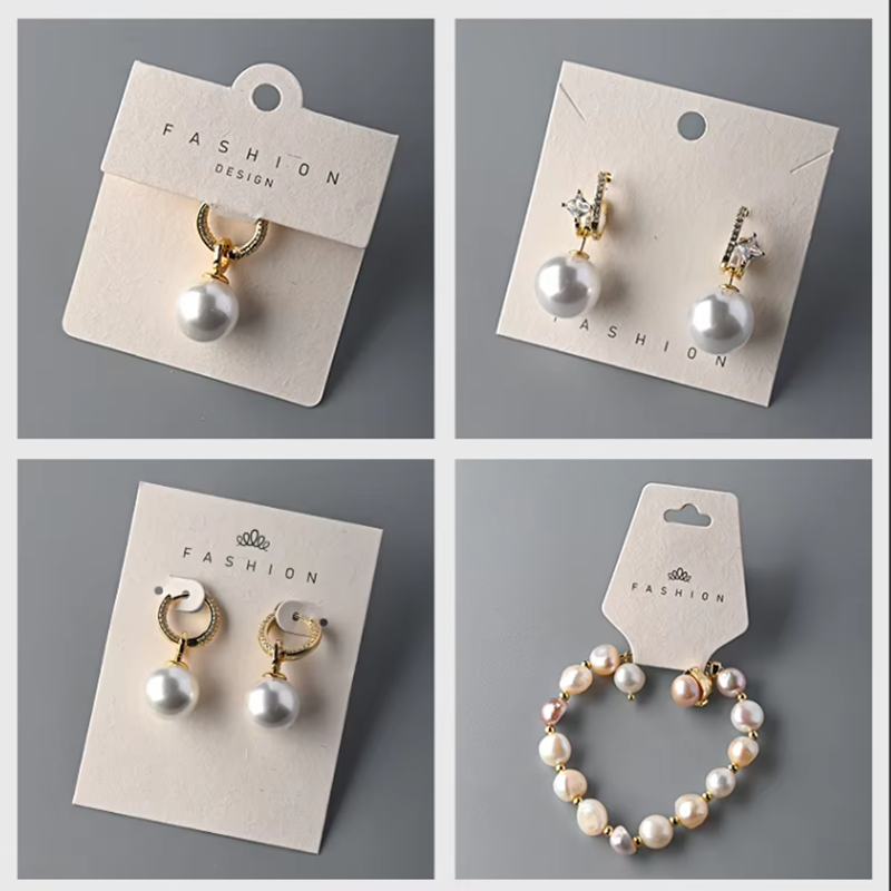Custom Logo Jewelry Card for Earring Necklace and Ring-1000Pieces