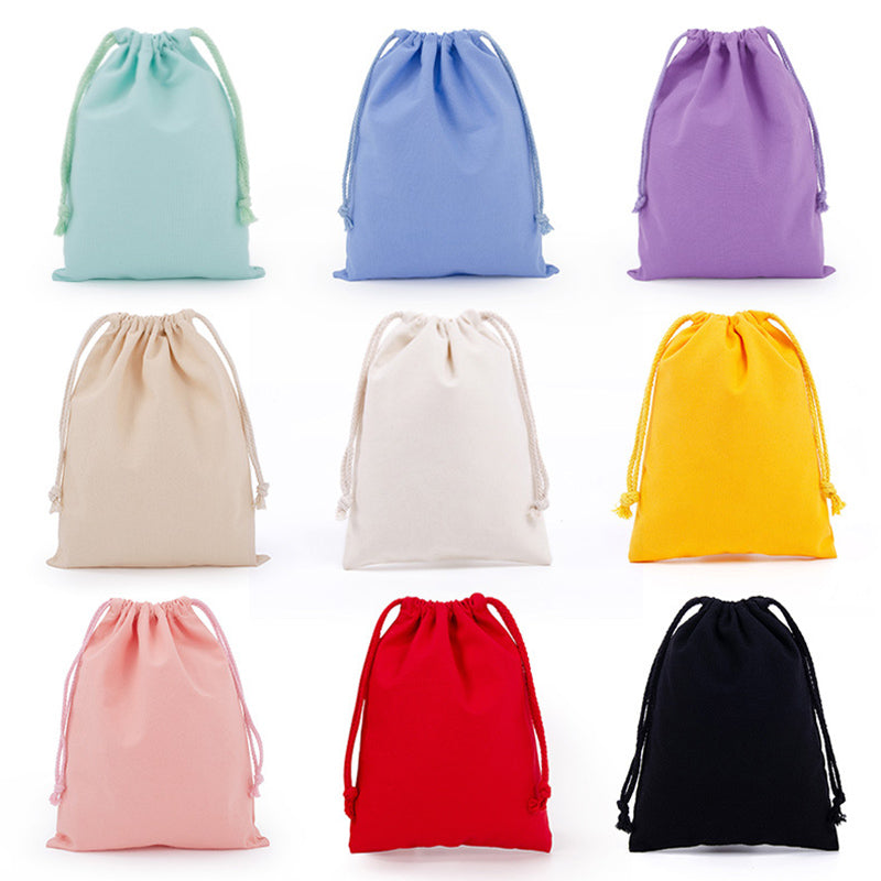 50Pack Cotton Canvas Gift Drawstring Bags Storage Pouch Sack with String
