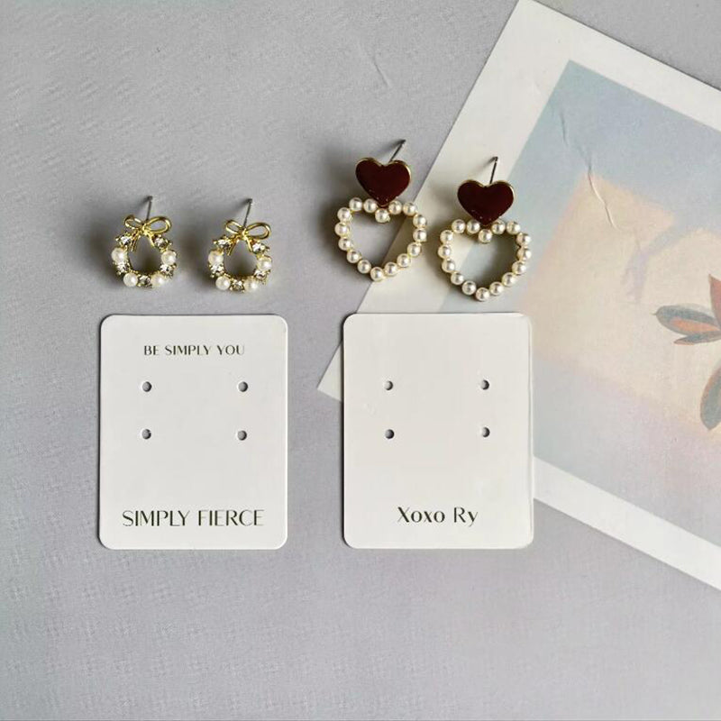 Custom Logo Jewelry Card for Earring Necklace and Ring-1000Pieces