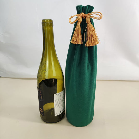 Round Bottom Velvet Cloth Wine Bottle Bags for Storage and Packaging 200Pack